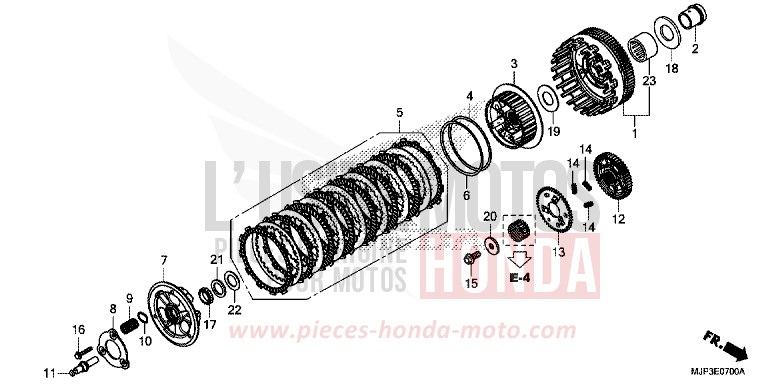 KUPPLUNG (CRF1000/CRF1000A) von Africa Twin MAT BALLISTIC BLACK METALLIC (NHA86) von 2016